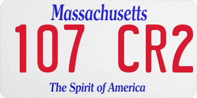 MA license plate 107CR2