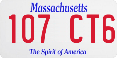 MA license plate 107CT6