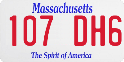 MA license plate 107DH6