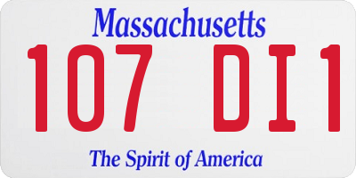 MA license plate 107DI1