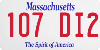 MA license plate 107DI2