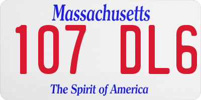MA license plate 107DL6