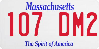 MA license plate 107DM2