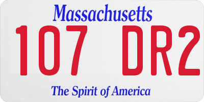 MA license plate 107DR2
