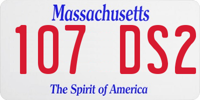MA license plate 107DS2