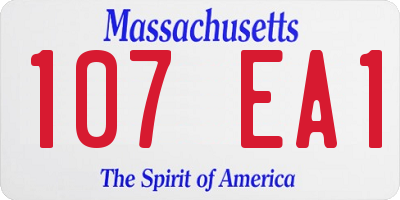 MA license plate 107EA1