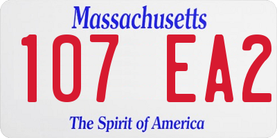 MA license plate 107EA2