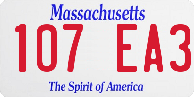 MA license plate 107EA3