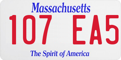 MA license plate 107EA5