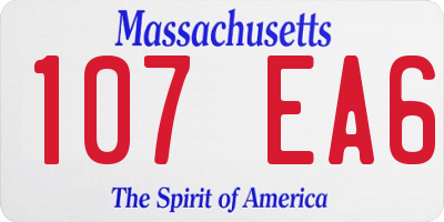 MA license plate 107EA6