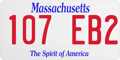 MA license plate 107EB2