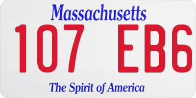 MA license plate 107EB6