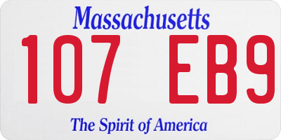 MA license plate 107EB9