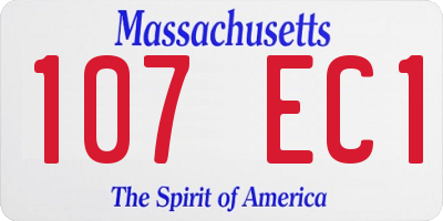 MA license plate 107EC1