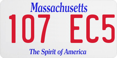 MA license plate 107EC5