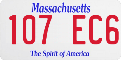 MA license plate 107EC6