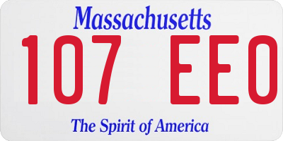 MA license plate 107EE0