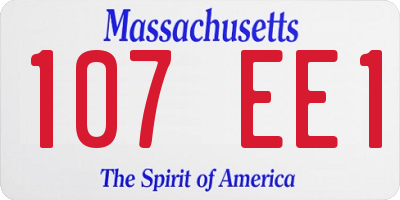 MA license plate 107EE1