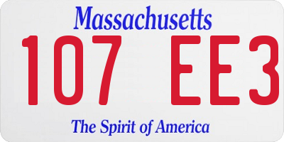MA license plate 107EE3