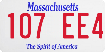 MA license plate 107EE4