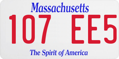 MA license plate 107EE5