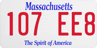 MA license plate 107EE8