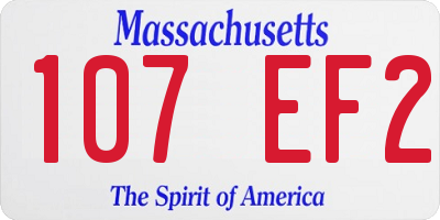 MA license plate 107EF2