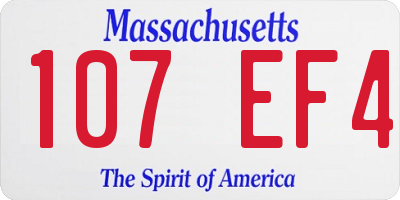 MA license plate 107EF4