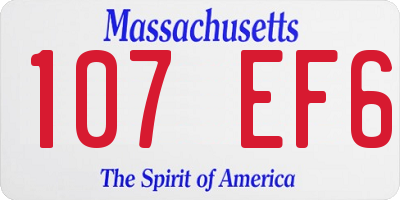 MA license plate 107EF6