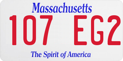 MA license plate 107EG2