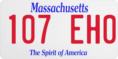 MA license plate 107EH0