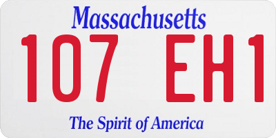 MA license plate 107EH1