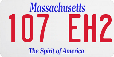 MA license plate 107EH2