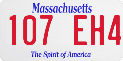MA license plate 107EH4