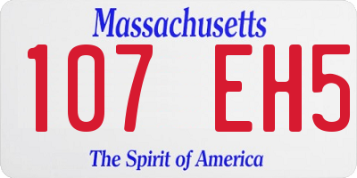 MA license plate 107EH5