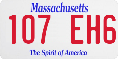 MA license plate 107EH6