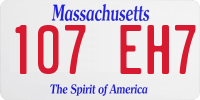 MA license plate 107EH7