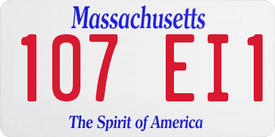 MA license plate 107EI1