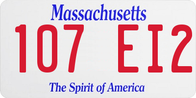 MA license plate 107EI2