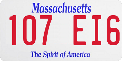 MA license plate 107EI6