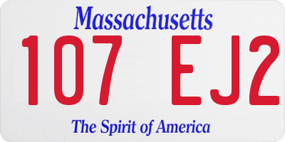 MA license plate 107EJ2