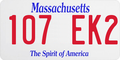 MA license plate 107EK2