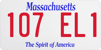 MA license plate 107EL1