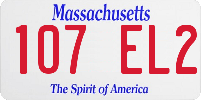 MA license plate 107EL2