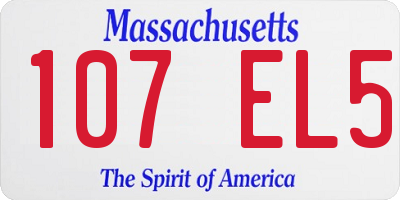 MA license plate 107EL5