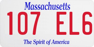 MA license plate 107EL6