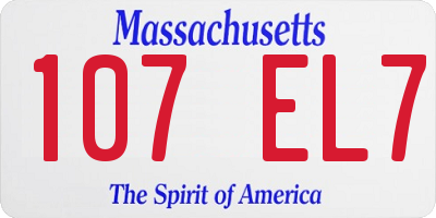 MA license plate 107EL7