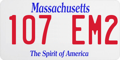 MA license plate 107EM2