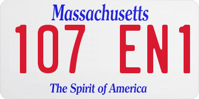 MA license plate 107EN1