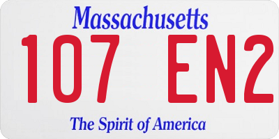 MA license plate 107EN2
